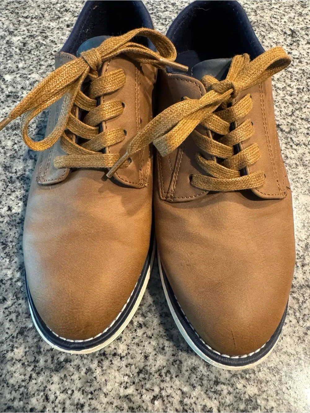 Cat & Jack Boys Tan Brown Dress Lace-Up Shoes